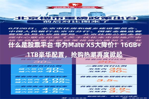 什么是股票平台 华为Mate X5大降价！16GB+1TB豪华配置，抢购热潮再度掀起