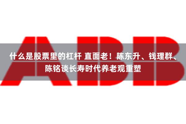 什么是股票里的杠杆 直面老！陈东升、钱理群、陈铭谈长寿时代养老观重塑